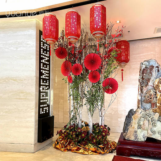 新年装饰花高档酒店大堂仿真花摆件圆桌大厅别墅售楼商场会所假花 商品图3
