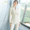 AD2022早春新款职业套装气质女神范主持人正装修身显瘦米白色西服 商品缩略图2