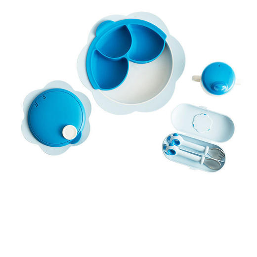 【Didinika迪迪尼卡】硅胶花瓣款分格餐具套装 商品图0