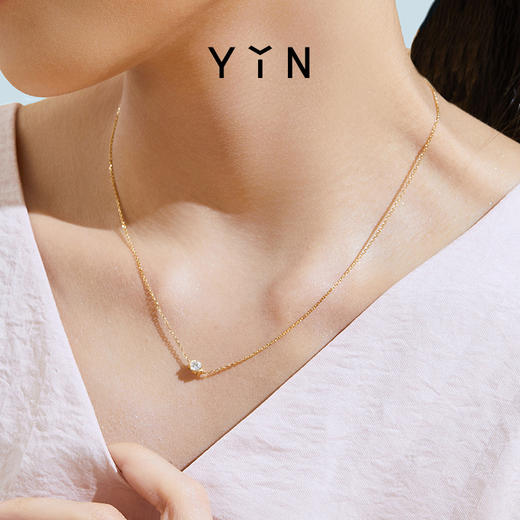 「熠」光芒系列 公主方钻/祖母绿钻/圆钻 18K金锁骨链 商品图13