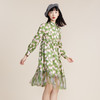 谜底2022春新款迷幻印花拼接蕾丝100%莱赛尔天丝连衣裙221ML0057 商品缩略图1