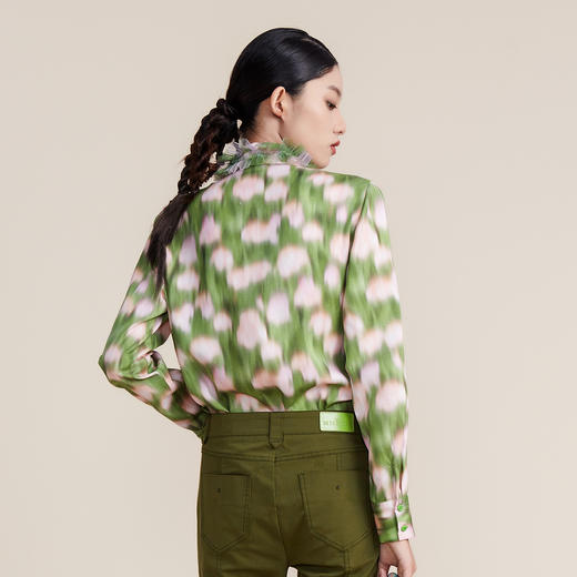 MIIDII谜底2022春款浪漫文艺合体莱赛尔天丝长袖衬衫女221MC0029 商品图2