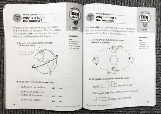 【5-12岁·美国同步小学练习册】Evan-Moor Daily Science 全6册 每日练习系列 科学+英文必备 商品图2