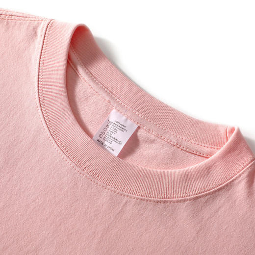 100%纯棉日系复古200g紧密赛洛纺棉圆领短袖t恤休闲纯色体恤衫男女情侣装 商品图6