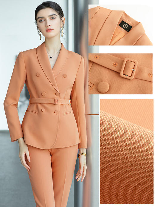 新款女装高端名媛职业套装女西服播音艺考主持人正装 商品图1