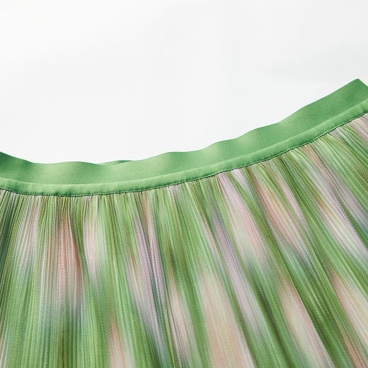 MIIDII谜底2022春新款网纱压褶群A型大群摆长半身裙221MB0017 商品图3