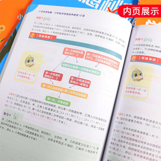 【套装4册】6年级小学数学思维培养学而思秘籍11级12级教程+练习 商品图4