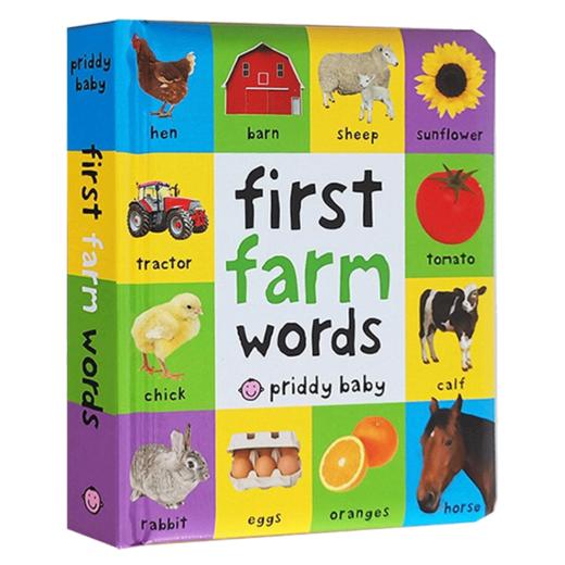 宝宝的农场词汇100个 英文原版绘本 First 100 Farm Words 儿童启蒙图解词典图画书纸板书 进口英语书籍 商品图4