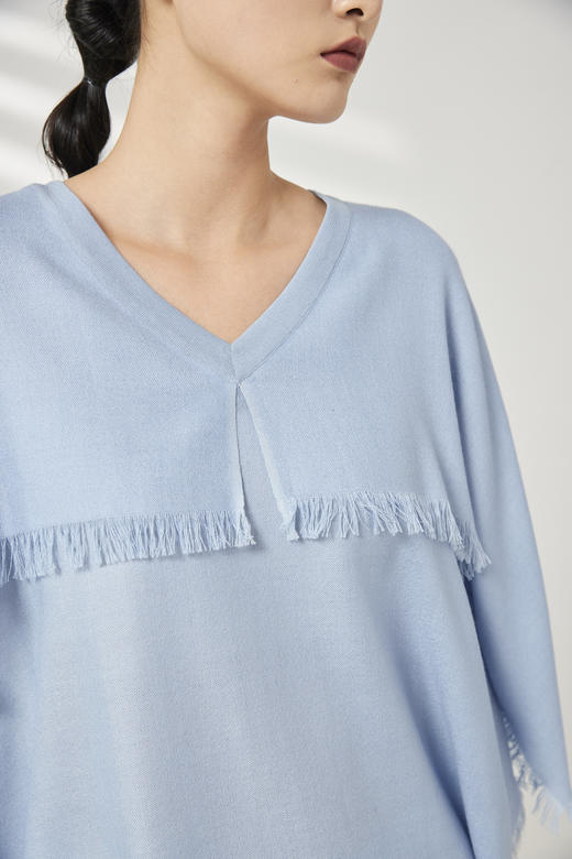 V领斗篷式女上衣 SJS94W052W 商品图2