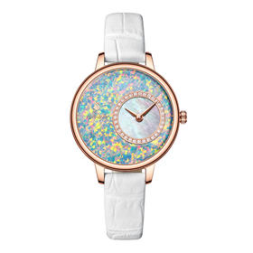 【ROROLOVE】邂逅Enchanted系列  天然钻石腕表 天然钻石手表女潮流个性女表新年送礼物 （32颗钻石）