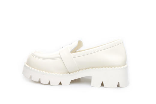 豪麟名鞋奥莱迪嘉女装牛皮革JK乐福鞋DJDWA21WP015白色  原价1960元 商品图1