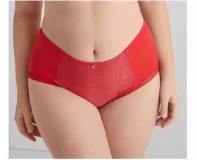 安莉芳Comfit红内裤女高腰包臀透气大码弹力三角内裤C200070