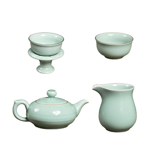 龙泉青瓷 潭祉迎祥茶具 商品图4