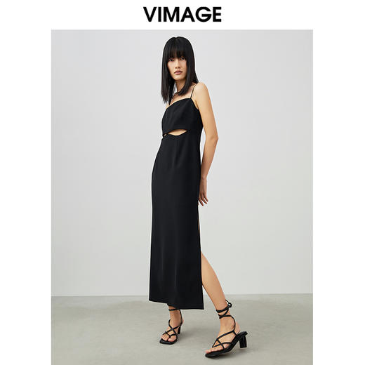VIMAGE纬漫纪春季新款性感吊带镂空礼服连衣裙V1777303 商品图1