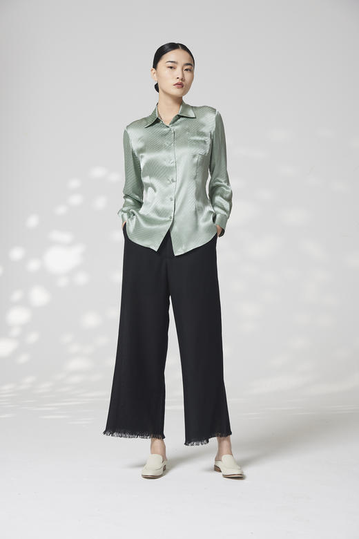 零字纹提花真丝女衬衫  SJS93W372B 商品图4