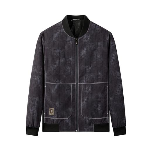 【特价】柒牌夹克外套男春秋新款时尚青年撞色字母印花棒球领夹克衫潮	122K70050 商品图4