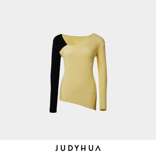 JUDYHUA 不对称设计拼色针织 商品图3