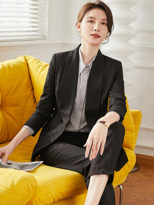 黑色西装套装春款2023年新款外套时尚气质高级感职业西服女装春季 商品图0