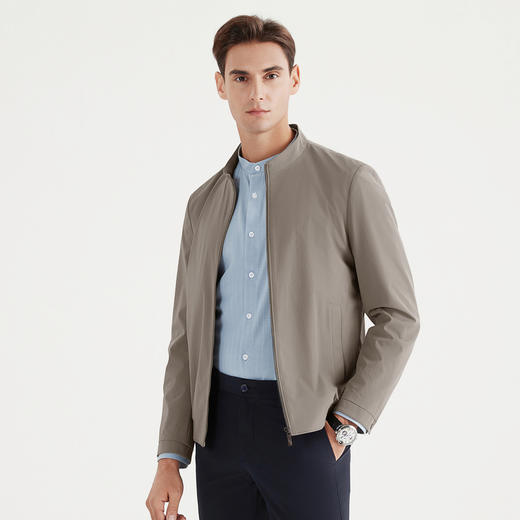 【特价】柒牌夹克男春秋季新款立领商务休闲长袖中青年印花外套夹克衫	122K70160 商品图1