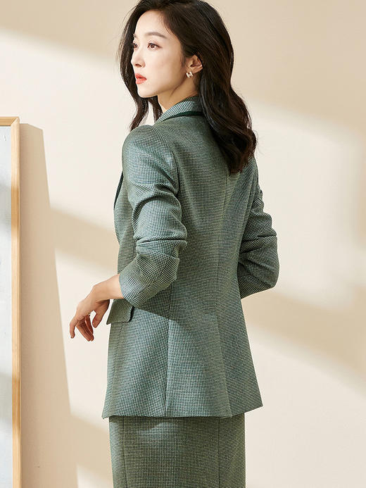 剩S 米思阳2025春季新款时尚通勤OL西装暗格修身显瘦一粒扣外套0205 商品图3
