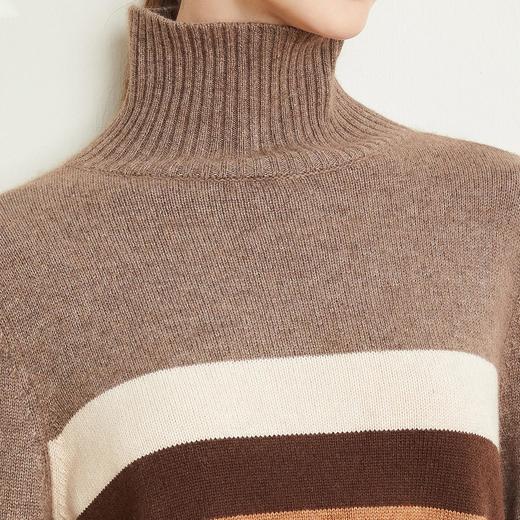 【LD629】瑟俪（斯尔丽高端）条纹高雅中高领毛衣针织衫 商品图4