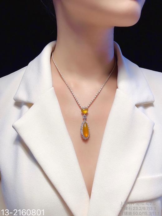 玻璃金翡水滴吊坠 42999【13-2160801】 商品图4