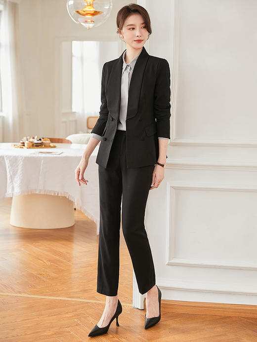 黑色西装套装春款2023年新款外套时尚气质高级感职业西服女装春季 商品图3