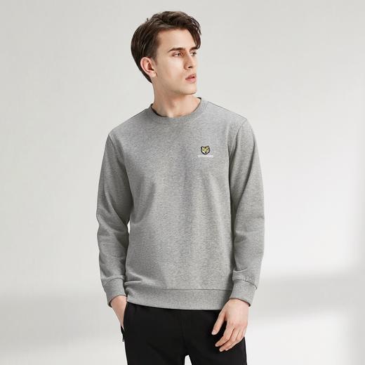 【特价】柒牌男士卫衣春秋款休闲时尚潮流圆领长袖青年老虎绣花多色套头衫	122W70060 商品图1