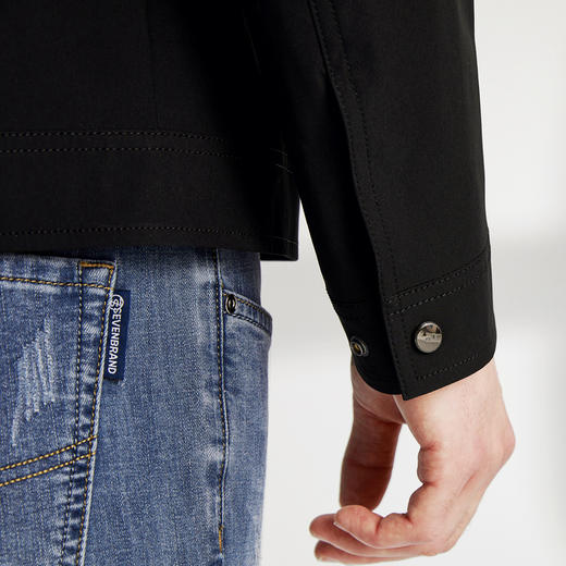 【特价】柒牌夹克外套男时尚青年潮流翻领长袖工装茄克衫122K70030	122K70030 商品图3