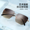 【特价秒杀款】普莱斯镜无界系列PS7034 合金+板材 方形无框太阳镜 商品缩略图4