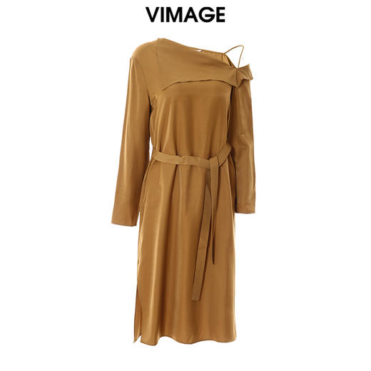 VIMAGE纬漫纪春季新款时尚侧露肩吊带洋气连衣裙V1707309 商品图5