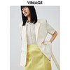 VIMAGE纬漫纪春夏季新款通勤纯色短袖宽松西装外套V1703310 商品缩略图3