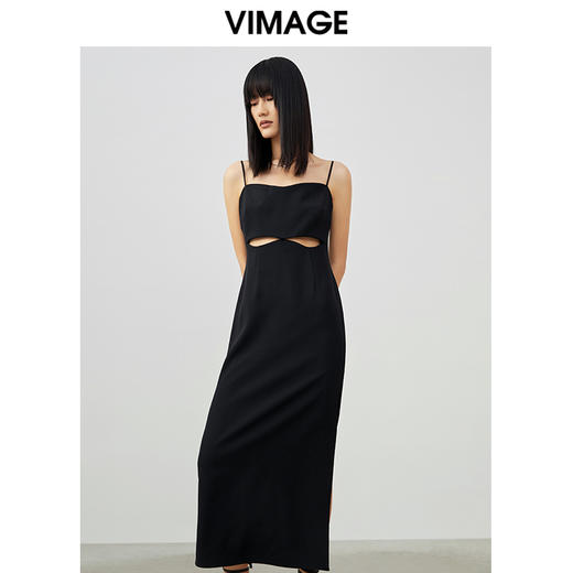 VIMAGE纬漫纪春季新款性感吊带镂空礼服连衣裙V1777303 商品图3
