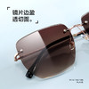 【特价秒杀款】普莱斯镜无界系列PS7034 合金+板材 方形无框太阳镜 商品缩略图7