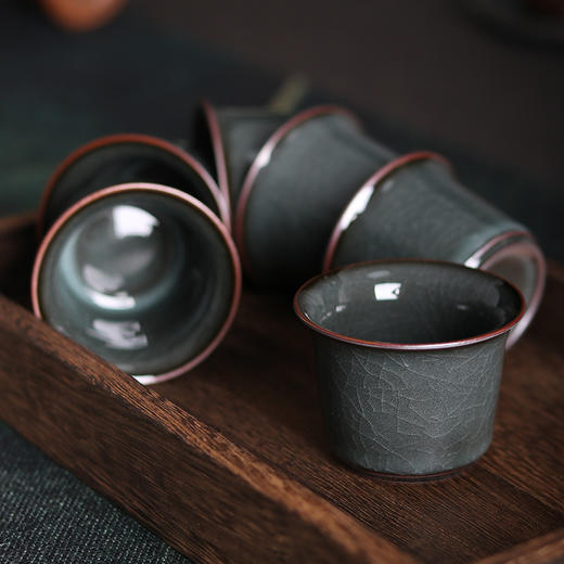 龙泉青瓷 紫口铁胎茶具 商品图2