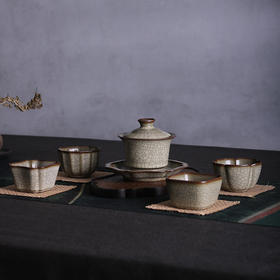 龙泉青瓷 传世哥窑茶具
