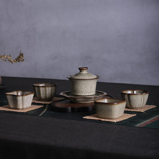 龙泉青瓷 传世哥窑茶具 商品图0