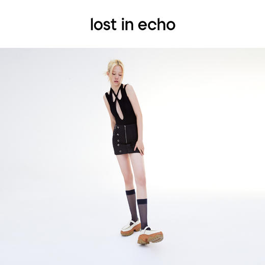 lost in echo 春季鱼骨厚底增高运动鞋玛丽珍鞋老爹鞋女 商品图4