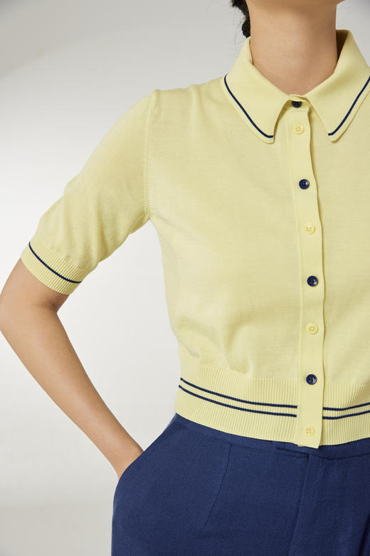 翻领撞色衬衫 SJS94W097K 商品图3