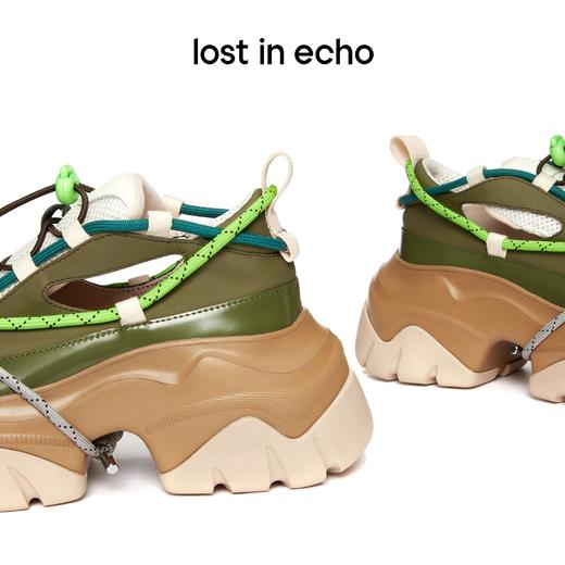 lost in echo 春季鞋子鱼骨厚底增高户外运动鞋老爹鞋女 商品图3