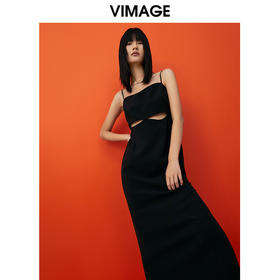 VIMAGE纬漫纪春季新款性感吊带镂空礼服连衣裙V1777303