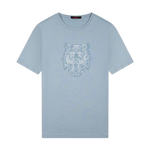 【特价】柒牌短袖t恤男夏季新款休闲宽松纯棉圆领老虎印花套头体恤衣	122T71360 商品图4