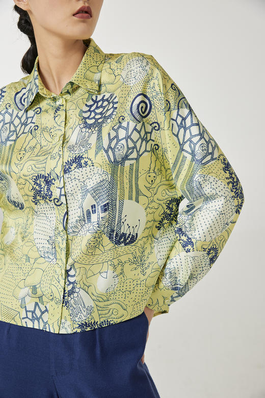 真丝双面印衬衫 SJS94W119W 商品图6