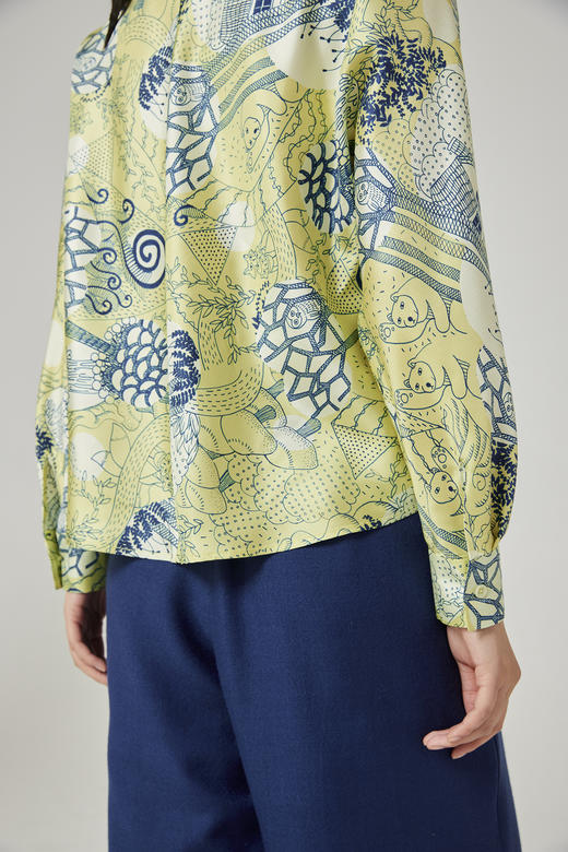 真丝双面印衬衫 SJS94W119W 商品图7