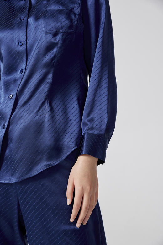 零字纹提花真丝女衬衫  SJS93W372B 商品图3