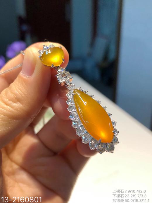 玻璃金翡水滴吊坠 42999【13-2160801】 商品图5