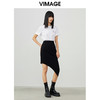 VIMAGE纬漫纪春夏季新款设计感修身短袖小上衣女T恤V1702312 商品缩略图1