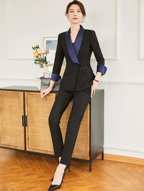 黑色职业西装套装春款气质女神范高端正装工作服高级感西服外套女