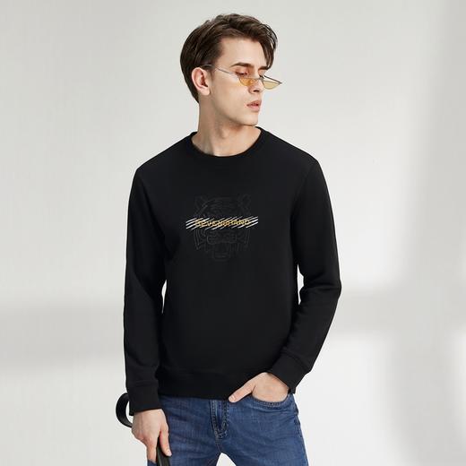 【特价】柒牌男士卫衣春秋新款时尚青年帅气圆领百搭老虎长袖套头上衣	122W70070 商品图1