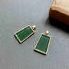高冰种晴水绿翡翠平安无事牌18k黄金镶嵌 商品缩略图4